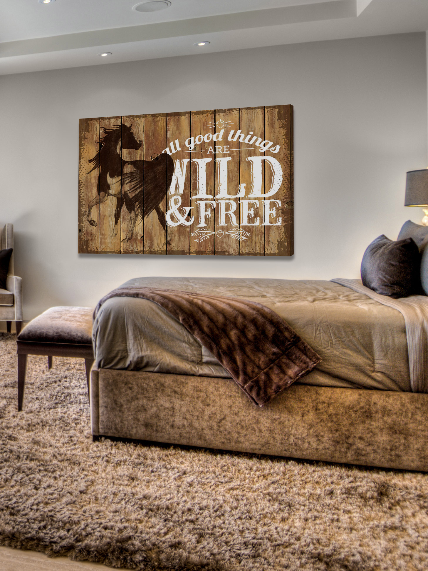 "Wild and Free 2" Painting Print on Wrapped Canvas