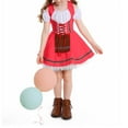 thumbnail image 6 of YOUYEDIAN Kids Girls Oktoberfest Dress Short Sleece Bavarian Dirndl Dresses Trendy Party Princess Dresses Pink 3-5 Years, 6 of 6