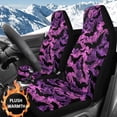 thumbnail image 2 of Uorisanigo Car Seat Covers Fluffy Seat Covers 2-Pack Soft Purple Tie Dye Black Bat Seats Cushions Auto Interior Accessories Cushions for Cars, Sedans, Trucks, SUVs, 2 of 7