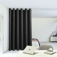 thumbnail image 6 of LUSHVIDA Room Divider Curtains Total Privacy Wall Room Divider Screens Wide Blackout Curtain for Living Room Bedroom Patio Sliding Door, 1 Panel, Black, 5.8ft Wide x 9ft Tall, 6 of 6