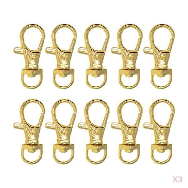Yinanstore Pack Of 30, Keyed Clasps Lobster Clamp Swivel Clips 1.5 Lobster Claw Other 36x16mm