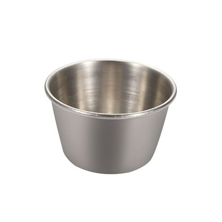 

XM Culture Stainless Steel Sauce Cup Round Dipping Tomato Condiments Bowl Kitchen Accessory