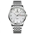 thumbnail image 1 of POEDAGAR Fashion Watch Men Stainless Steel Top Brand Luxury Waterproof Luminous Wristwatch Mens Watches Sports Quartz Date, 1 of 1