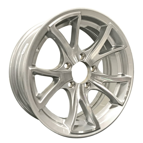 eCustomrim Aluminum Trailer Wheel 15X5 15" Rim Silver Machined 5 Lug 4.5" Center