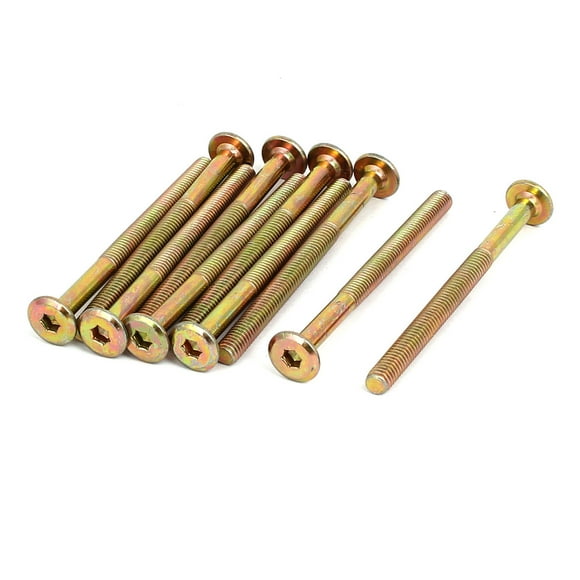 M6x75mm Flat Hex Socket Head Hexagon Furniture Bolts Connector Fastener 10pcs