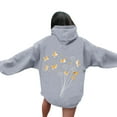 thumbnail image 2 of Babcutegg Womens Hoodies Long Sleeve Pullover Side Pockets Outwear for Women Gray, 2 of 5