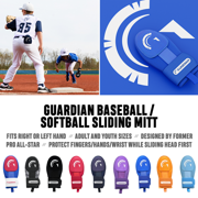 Guardian Baseball Sport Sliding Mitt - Youth -Protective Baseball Hand Guard- 2 Count