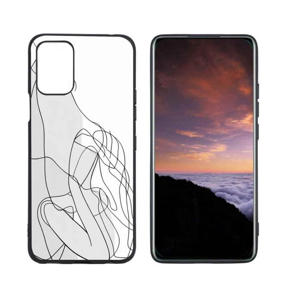 Compatible with LG K52 Phone Case, Line-Art-Feminine-Aesthetic-Feminist-Minimalistic-Art3 Case Men Women, Flexible Silicone Shockproof Case for LG K52