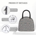 thumbnail image 4 of Salouo Black And White Houndstooth for Insulated Lunch Bag for Women/Men - Leakproof Cooler Tote Bag Organizer - Reusable Lunch Box for Office Picnic Hiking Beach-One Size, 4 of 6