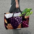 thumbnail image 7 of Grape Large Capacity, Foldable Reusable Tote Bag - Oxford Cloth Storage Bin, Laundry Bag, Storage Bag, 7 of 7