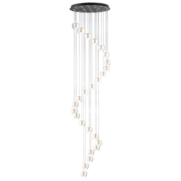 E24169-18BKGLD-ET2 Lighting-Newton-62.5W 25 LED Pendant-27.5 Inches wide by 5.75 inches high