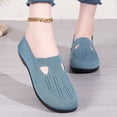 thumbnail image 5 of Women Casual Shoes Breathable Knit Slip On Casual Shoes Fashion Round Toe Slip Walking Sneakers For Everyday Comfort ,Us Size:7, 5 of 9