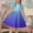Blue a, variant on Spazoro Kids Girls Dresses, New Style Short Sleeve Round Neck Solid Color Butterfly Princess Dress for Child Girls Blue Size 5 T
