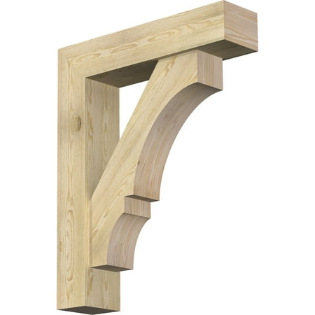 

8 W x 34 D x 42 H Balboa Block Rough Sawn Bracket w/ Offset Brace Douglas Fir