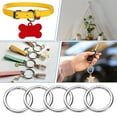 thumbnail image 4 of Uxcell 60 Pcs Metal O Rings for Crafts 1.3 inch Round Ring Buckles Small Welded Multi-Purpose Metal Rings Silver Tone, 4 of 5