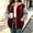Wine, variant on NominalSnug Womens Plus Size Light Fleece Lined Hooded Jacket Long Sleeve Full Zip Color Block Casual Outerwear With Pockets