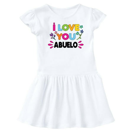 

Inktastic I Love You Abuelo with Flowers Gift Baby Girl Dress