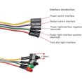 thumbnail image 2 of 2 Pack Computer Case Atx Power On Off Reset Switch Cable With 2 X Led Light Light Red Green 27-Inch Atx Case Front Bezel Wire, 2 of 7