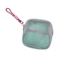 thumbnail image 4 of Monedero, llavero, mini neceser para auriculares, mini espejos, lápiz labial, tarjeta de crédito. Verde y rojo, 4 of 9