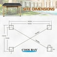 thumbnail image 5 of COOS BAY 13 Ft. W x 11 Ft. D Outdoor Patio Wooden Gazebo, Cedar Wood Frame Steel Hardtop Gazebo Canopy for Garden, Deck, Backyard and Party, 5 of 7