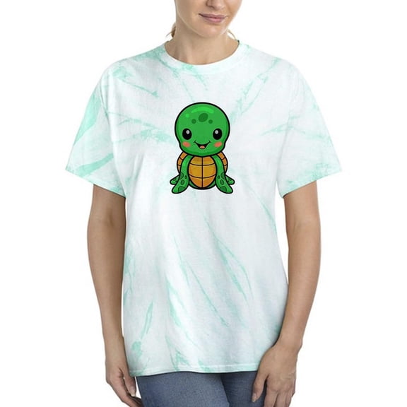 Cute Sea Turtle Cartoon Grin Tie Dye Cyclone Women -Image by Shutterstock, Female Medium