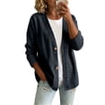 thumbnail image 2 of Womens Classic Button Front Breathable Stretch Denim Jacket Relaxed Fit Lightweight Casual Long Sleeve Cardigan Coat, S, 2 of 6