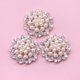 thumbnail image 3 of Paquete de 10 botones de flores de perlas de imitación de diamantes de imitación, broches de botón de cristal plateado a la moda para hacer joyas, ropa, manualidades DIY, 3 of 5