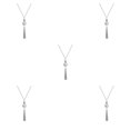 thumbnail image 1 of Collar de cadena ajustable Qarigey con borlas aleación única Gargantilla Plata 5piezas, 1 of 6
