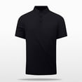 thumbnail image 2 of Camisa Casual de Solapa de los Hombres, Botón de Color Sólido de Verano Delantero Al Aire Libre para el Uso Diario, Transpirable Ligero Mock Cuello Tee, 2 of 8