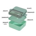 thumbnail image 5 of Microwave Safe Plastic Lunch Box with Divided Compartments Leak-Proof Lid for Office School Meal Prep Includes Fork and Spoon, 5 of 5