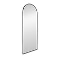thumbnail image 2 of Hometrends Miroir d'Appui Encadré Aluminum Curb, pleine longueur, Miroir à Bord Supérieur Arqué, Noir, 22x58po., Avec cadre. Accrocher ou adosser au mur, 2 of 5