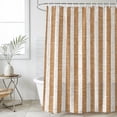 thumbnail image 4 of Orange Striped Bathroom Shower Curtains with 12 Hooks Polyester Waterproof Shower Curtain for Stalls and Bathtubs Geometric Vintage Lines Farmhouse Decorative Bathroom Privacy Curtain 36x72 Inches, 4 of 9