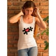 thumbnail image 2 of Love Heart Puzzle Art Racerback Tank Women -Image by Shutterstock, Female Large, 2 of 4