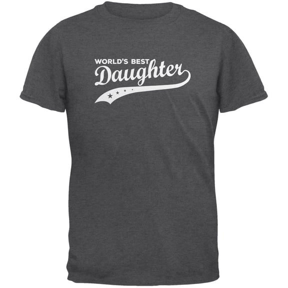 World's Best Daughter Dark Heather Adult T-Shirt - X-Large