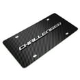 thumbnail image 3 of Dodge Challenger 3D Logo Black Carbon Fiber Patten Steel License Plate, 3 of 5