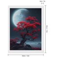 thumbnail image 2 of Diamond Art Kits for Adults, Red Tree Moon Night SkyDiamond Painting Kits for Beginners, Frameless Round 5D Full Drill Diamonds Art Gem Art Crafts Home Decor Gifts, 2 of 8