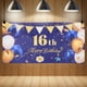 thumbnail image 1 of KAKOWELY Fondo de pancarta de feliz cumpleaños, decoración de fondo de cumpleaños, utilería para fotomatón (16.º), 1 of 5