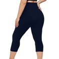 thumbnail image 4 of REALiKUN Women's Capri Yoga Pants High Waisted Soft Workout Running Ribbed Seamless Cross Over Leggings, 4 of 7
