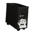 thumbnail image 2 of Carrito de servicio debajo del escritorio, cesta de almacenamiento con estante móvil, carrito móvil con ruedas para dormitorio, sala de estar, hogar, Negro, 2 of 8