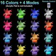 thumbnail image 2 of 4 Pack 3D Night LED Light Lamp Base + Remote Control + USB Cable, FYBTO Adjustable 16 Colors Light Show Display Stand for Acrylic and Plexiglass, Decorative Lights for Room Shop Bar, 2 of 5