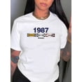 thumbnail image 1 of Camiseta De Mujer Camisetas Femeninas Verano Estampado De Ropa Casual Con Cuello RedondoWomen'S Casual Sportswear T-Shirt with Letter Pattern, Round Neck, Medium Stretch Polyester for Casual Wear, A, 1 of 7