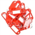 thumbnail image 2 of 120 Piezas Porta Llaves de Plástico para Equipaje de Etiqueta de IdentificacióN Llaveros con Placa de Nombre, Color: Rojo, 2 of 5