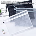 thumbnail image 4 of Double Layer Mesh Zipper Bag Organizer 10PCS A5 Size Waterproof Nylon Pouch for Office Supplies, 4 of 7