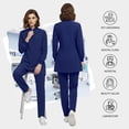 thumbnail image 6 of VIAOLI Women's Medical Scrubs Set - Half Zip Top and Straight Leg Pants, Multiple Pockets for Nurses & Doctors, 6 of 7