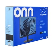 onn 22 FHD (1920 x 1080p) 100hz Office Monitor with 6 ft HDMI Cable, Black