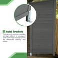 thumbnail image 5 of Outdoor Wooden Storage Cabinet with Lockable Doors, Waterproof Garden Shed with Removable Shelves & Sloped Roof for Patio, Backyard Tools Organization, Aqua Grey, 5 of 9