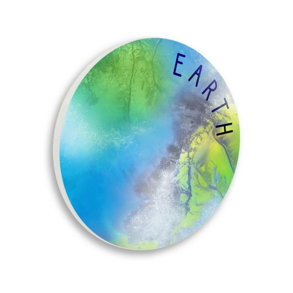 Stupell Industries Earth Abstract Aerial View Planet Astronomy Design Graphic Art Unframed Art Print Wall Art, Design by Daphne Polselli