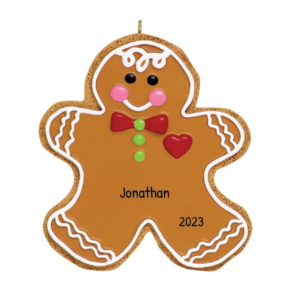 Personalized Gingerbread Cookie Ornament 2024 Keepsake 1 Count - Ornaments by Elves
