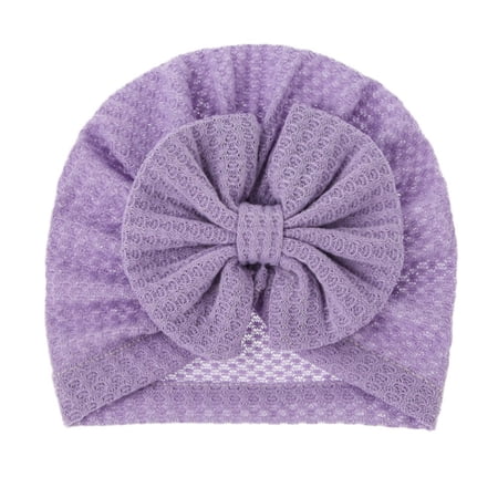 FAWUUDO Baby Turban Hats Turban Bun Knot Baby Infant Beanie Baby Girl Soft Cute Toddler Cap