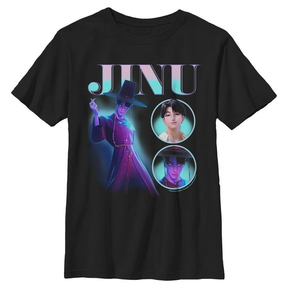 Boys KPop Demon Hunters Jinu Saja Boy Collage T Shirt